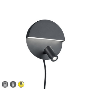 MARIO LED Czarny Mat 6W 3000K Kinkiet ścienny