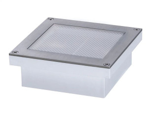 Brick stalowy tryb nocny PIR LED 0,8W 3000K IP67 Lampa najazdowa gruntowa z czujnikiem ruchu i zmierzchu