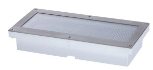 Brick stalowy tryb nocny PIR LED 1,6W 3000K IP67 Lampa najazdowa gruntowa z czujnikiem ruchu i zmierzchu