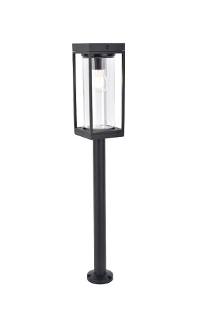 Flair Solar czarny mat wys. 76cm. 2W 2700K E27 IP44 Lampa stojąca ogrodowa zewnętrzna zasilana energią słoneczną z czujnikiem zmierzchu