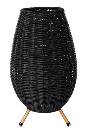 Colin czarny wys. 36cm. LED 3 step dim. 3W 3000K IP44 Akumulatorowa ściemnialna lampka zewnętrzna stołowa