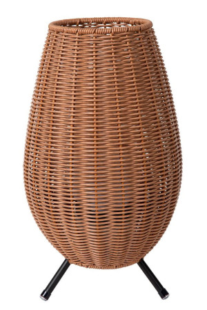 Colin jasny brąz wys. 36cm. LED 3 step dim. 3W 3000K IP44 Akumulatorowa ściemnialna lampka zewnętrzna stołowa
