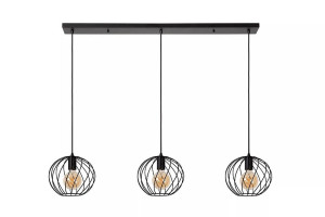 Danza czarny 3xE27 Lampa wisząca potrójna