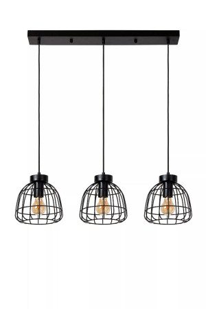 Filox czarny 3xE27 Potrójna lampa wisząca