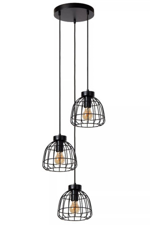 Filox czarny 3xE27 Potrójna lampa wisząca