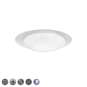 FRODO Biała LED 8,5W 2700- 5500K ściemnialna z gwieździstym efektem świecenia sterowana pilotem Lampa sufitowa