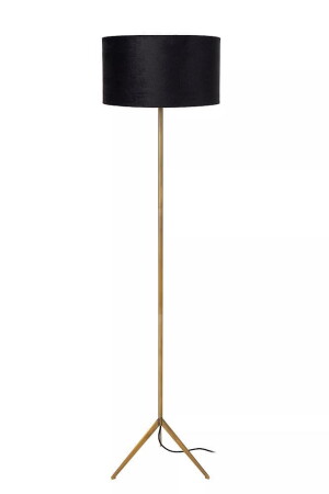 Tondo matowe złoto | mosiądz | czarny Ø 38cm. E27 Lampa podłogowa stojąca