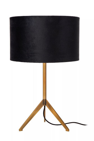 Tondo matowe złoto | mosiądz | czarny Ø 30cm. E27 Lampka stołowa