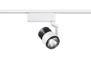 Radiator biały mat DIP SWITCH LED Dim. 15W 2300+3000+4000K do systemu szyn 2-fazowych DUOLINE Reflektor ściemnialny