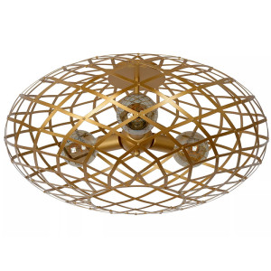 WOLFRAM Matowe złoto | Mosiądz śr. 65cm. 3 x E27 Lampa sufitowa
