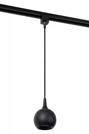FAVORI czarna Ø 9cm. GU10 do systemu szyn 1-fazowych Lampa wisząca