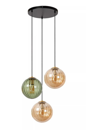 Monsaraz zielony | bursztyn Ø 55cm. 3xE27 Lampa wisząca