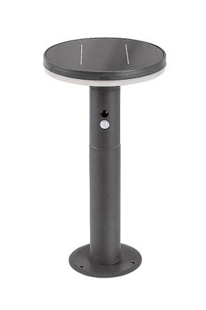 Botev antracyt zasilanie solarne wys. 38cm. LED PIR 10W 4000K IP44 Ogrodowa lampa stojąca z czujnikiem ruchu i zmierzchu