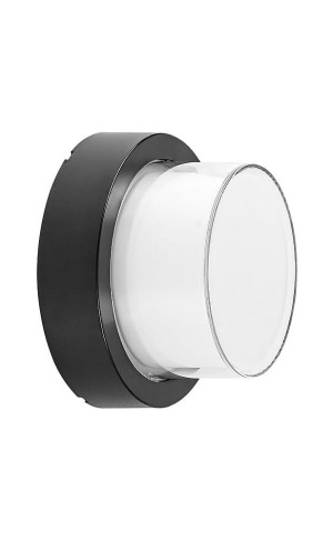 Durbe czarny Tuya Wi-Fi Bluetooth LED 10W 3000-6500K RGB IP54 Kinkiet zewnętrzny sterowany aplikacją