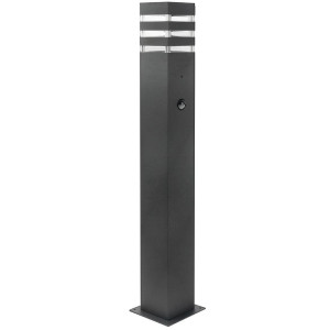 TEKSAS 74cm grafit PIR E27 Lampa stojąca zewnętrzna z czujnikiem ruchu i zmierzchu ( 2 szt. dostępnych od ręki. Wysyłka 24 h. )