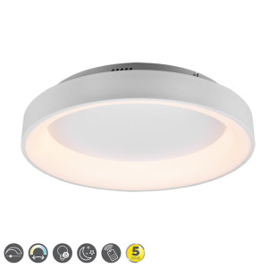 GIRONA LED Biały Mat Pilot 48W 2700-6000K ściemnialna Lampa sufitowa