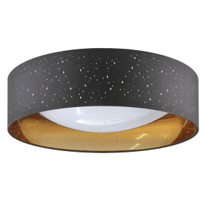 Tuluza czarno-złoty Ø 40cm. LED 24W 4000K Lampa sufitowa