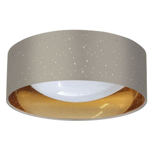 Tuluza taupe-złoty Ø 32cm. LED 18W 4000K Lampa sufitowa