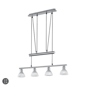 LEVISTO Nikiel Mat 4 X E14 Regulowana Lampa wisząca