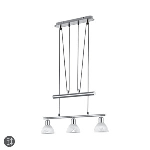LEVISTO Nikiel Mat 3 x E14 Regulowana Lampa wisząca