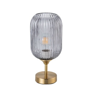 Suffolk złoty | przydymiony Ø 15cm. E27 Lampa stołowa ( na stanie 1 sztuka )