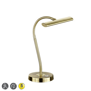 CURTIS mosiadz mat LED Dim 4W 3000K lampka biurkowa snake