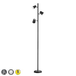 NARCOS Czarny Mat DIM LED 3 x 6,9W 3000K Lampa podłogowa stojąca