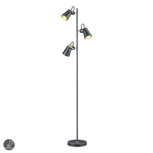 EDWARD Czarny Mat 3 x E14 Lampa podłogowa stojąca