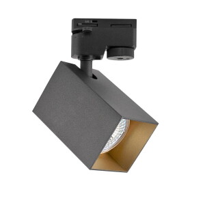 SQUARE czarny GU10 do systemu szyn 1-fazowych Reflektor