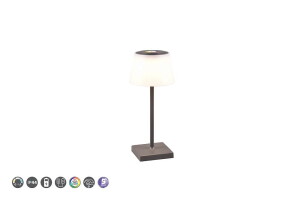 Sanchez antracyt LED dim. 2,1W 3000+4000+5000K RGB IP44 ściemnialna Zewnętrzna lampka stołowa