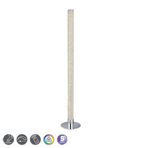 LEIA Chrom LED 10W 3000K RGB ściemnialna Lampa podłogowa stojąca z pilotem