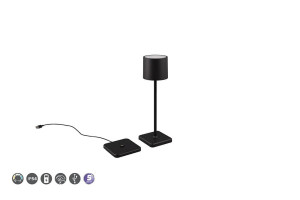 Fernandez czarny mat LED dim. 1,5W 2700+4000+6000K ściemnialna Zewnętrzna lampka stołowa