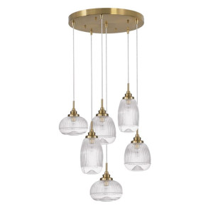AHIGAL Satynowe złoto 6 x E14 Lampa wisząca