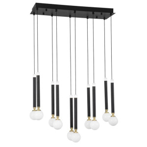 UNION Czarno złota LED 50W 3000K Lampa wisząca