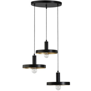 CUENCA Czarno - złota 3 x E27 Lampa wisząca