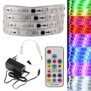 Magic LED 5m. 24W RGB IP65 zasilacz + kontroler + pilot Zestaw taśma