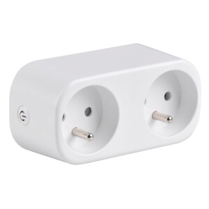 Gniazdo zasilające podwójne wewnętrzne Smart WiFi Tuya