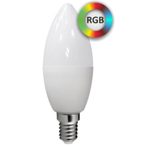 LED POLUX SMART C37 E14 SMDWW RGB 4,5W 350lm 311399
