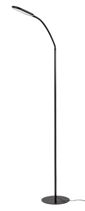 Adelmo czarny LED Dim. 10W 3000-6000K Lampa podłogowa ściemnialna