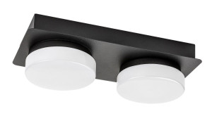 Attichus czarny mat LED 11W 4000K IP44 Sufitowa lampa łazienkowa