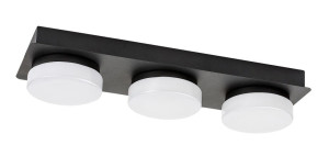 Attichus czarny mat LED 18W 4000K IP44 Sufitowa lampa łazienkowa