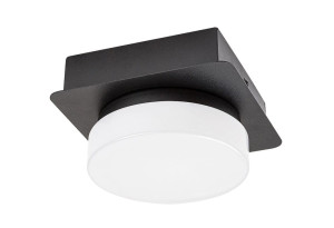 Attichus czarny mat LED 5W 4000K IP44 Sufitowa lampa łazienkowa