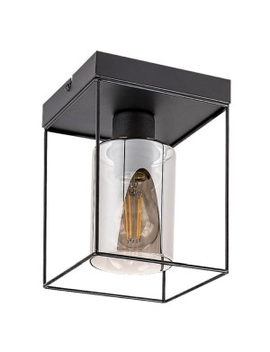 Chadwick czarny | przydymiony E27 Lampa sufitowa