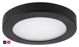 Coco czarny Ø 8,5cm LED 3W 4000K IP44 Łazienkowa lampa sufitowa