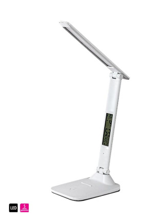 Deshal biały LED dim. 5W 3000-6000K Lampka stołowa z kalendarzem
