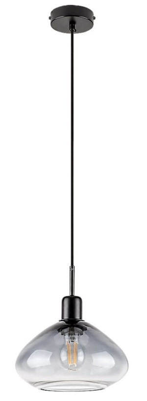 Dvora czarny mat | przydymiony Ø 22cm E27 Lampa wisząca