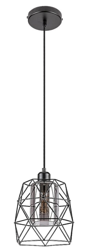 Emrys czarny mat | przydymiony E27 Lampa wisząca