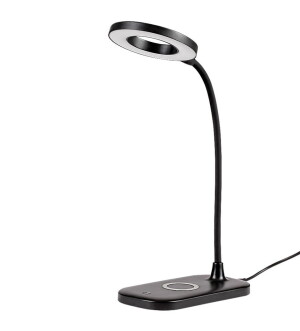 Hardin czarny ładowarka indukcyjna LED 5W dim. 2700-6000K Lampka stołowa ( 1 szt. dostępna od ręki. Wysyłka 24 h. )