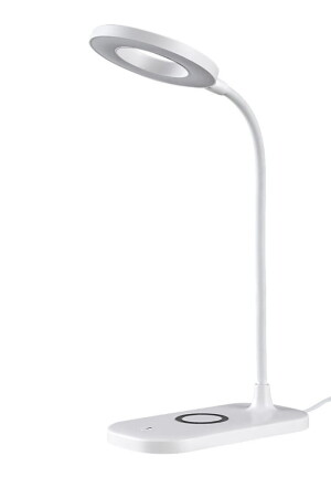 Hardin biały ładowarka indukcyjna LED 5W dim. 2700-6000K Lampka stołowa ( 1 szt. dostępna od ręki. Wysyłka 24 h. )