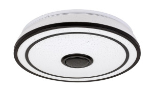 Nikolaus czarny Ø 39cm WiFi Głośnik Starlight LED Dim. 24W RGB 3000-6500K pilot Plafon